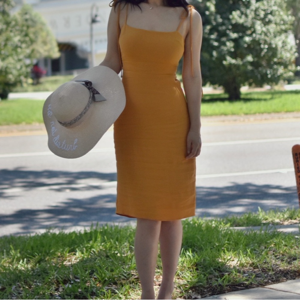 Reformation Golden Sleeveless Top